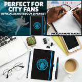 Manchester City F.C. Supporters' Gear Stationery Set A4 Notebook & Pen - Gifts