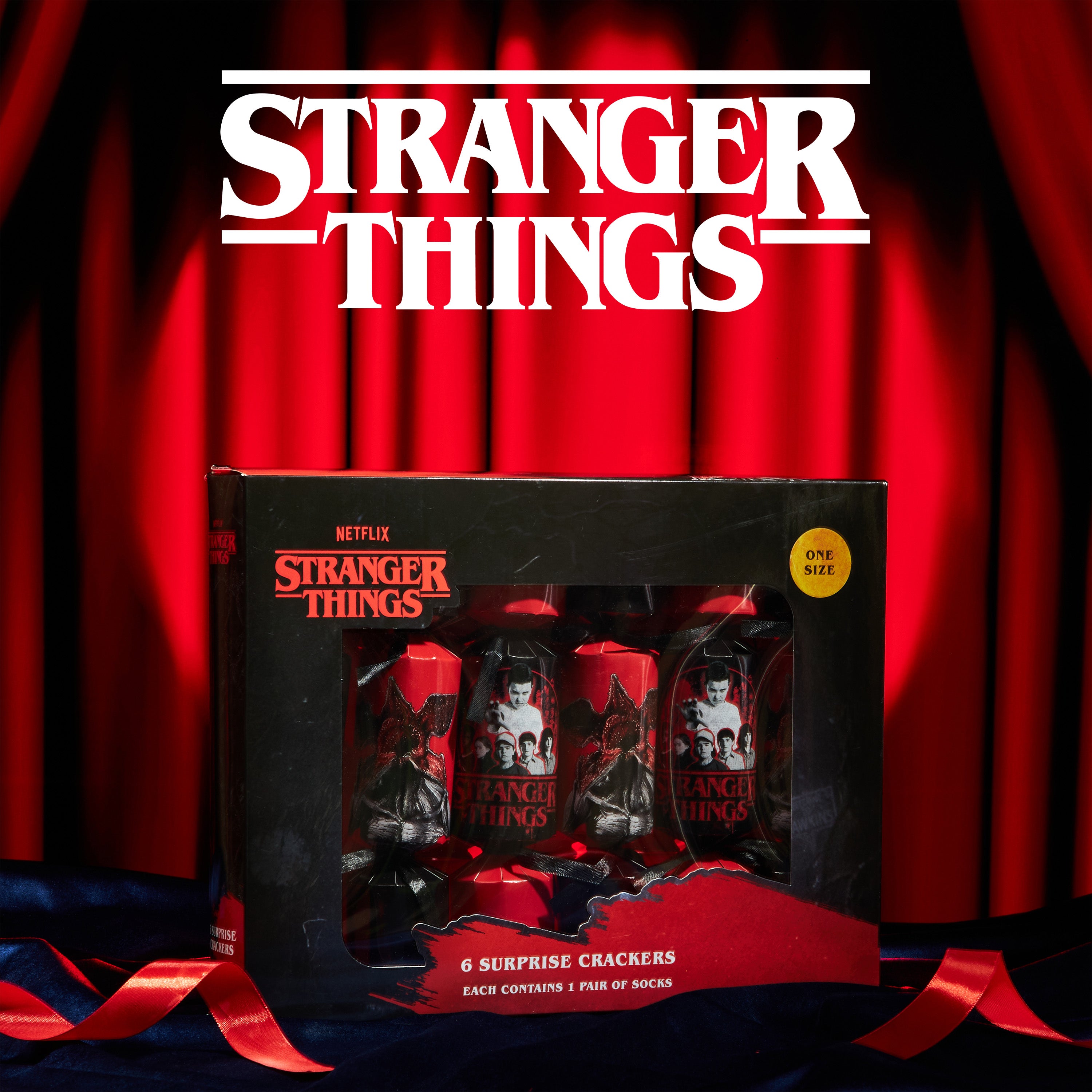 Stranger Things Christmas Crackers with Gifts Set of 6 Socks Inside for Women - Get Trend