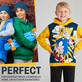 SONIC THE HEDGEHOG Hoodie for Boys Teens Shadow Knuckles Tails Warm Hooded Sweatshirt Jumper Casual Pullover