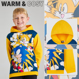 SONIC THE HEDGEHOG Hoodie for Boys Teens Shadow Knuckles Tails Warm Hooded Sweatshirt Jumper Casual Pullover