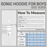 SONIC THE HEDGEHOG Hoodie for Boys Teens Shadow Knuckles Tails Warm Hooded Sweatshirt Jumper Casual Pullover