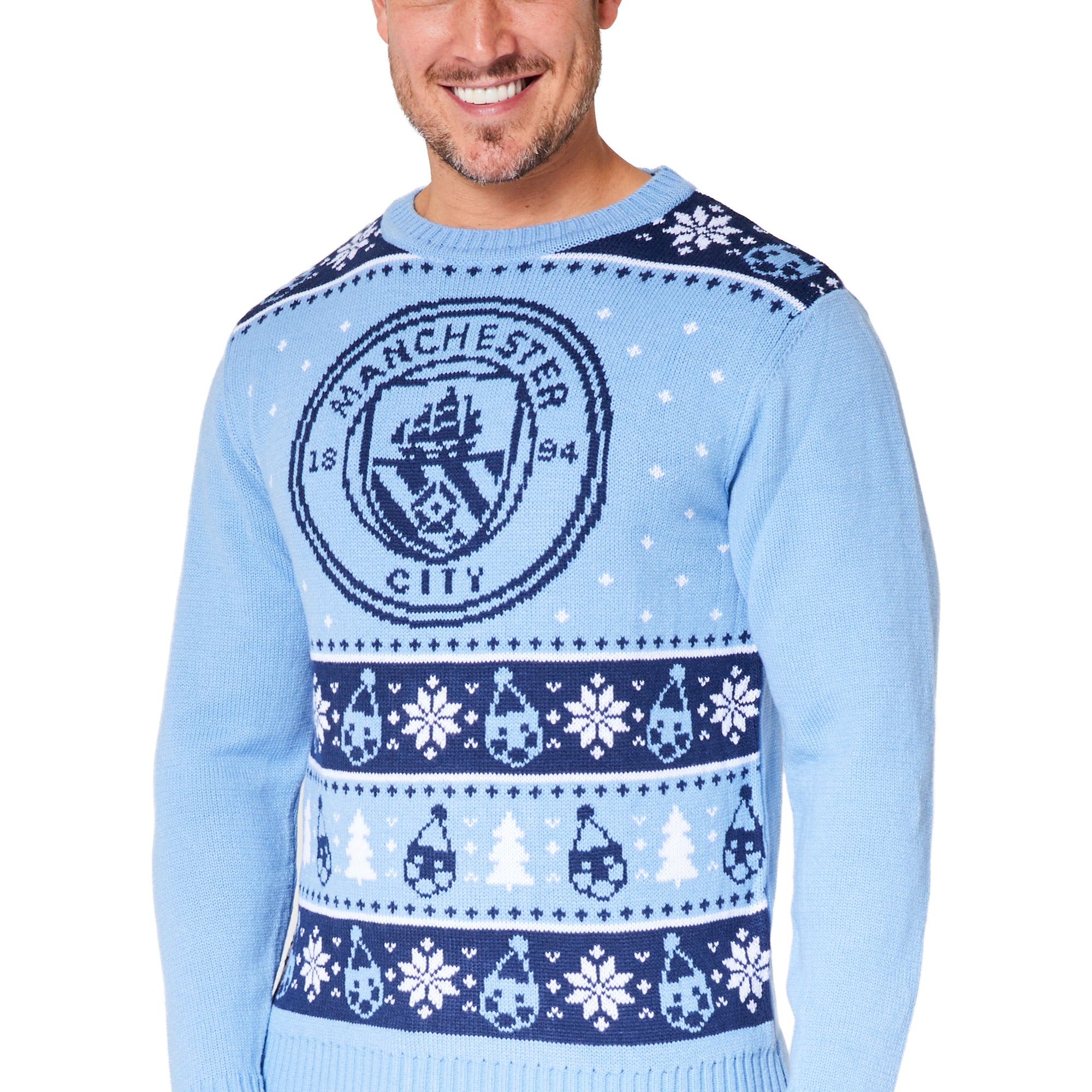 Manchester City FC Christmas Jumpers for Men & Teenagers - Get Trend