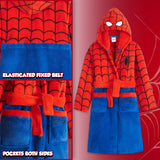 Marvel Boys Dressing Gown, Spiderman Fluffy Dressing Gown