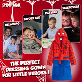 Marvel Boys Dressing Gown, Spiderman Fluffy Dressing Gown