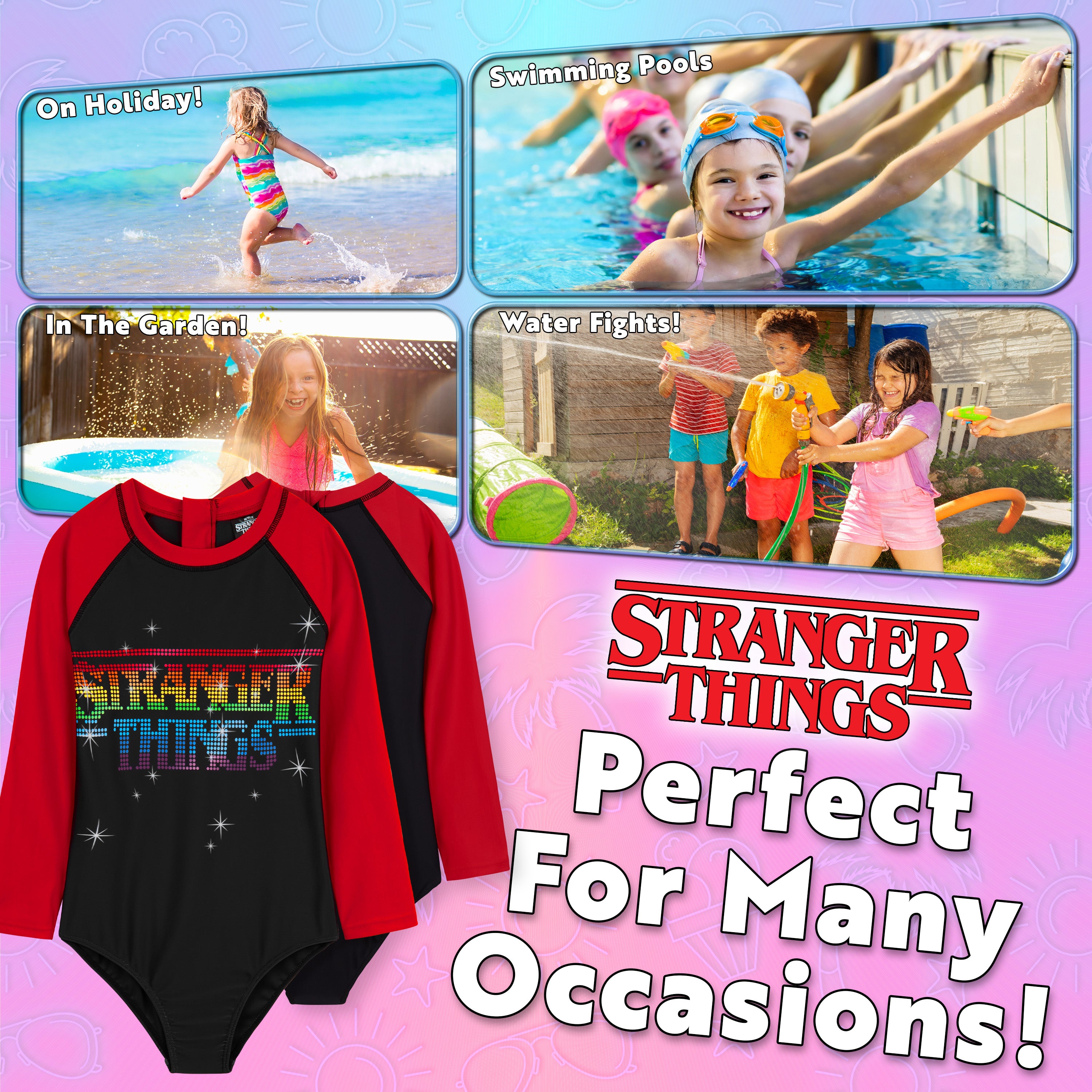 Stranger Things Girls Swimming Costume One Piece Swimsuit - Get Trend