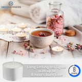 Tealight Candles Multipack - White, Pack of 100 - 8 Hours - Get Trend