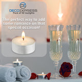 Tealight Candles Multipack - White, Pack of 50 - 4 Hours - Get Trend