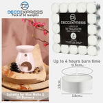 Tealight Candles Multipack - White, Pack of 50 - 4 Hours - Get Trend