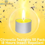 Deco Express Citronella Tealight Candles Multipack - Yellow 50/4 Hours - Get Trend