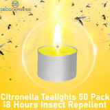 Deco Express Citronella Tealight Candles Multipack - Yellow 50/4 Hours - Get Trend