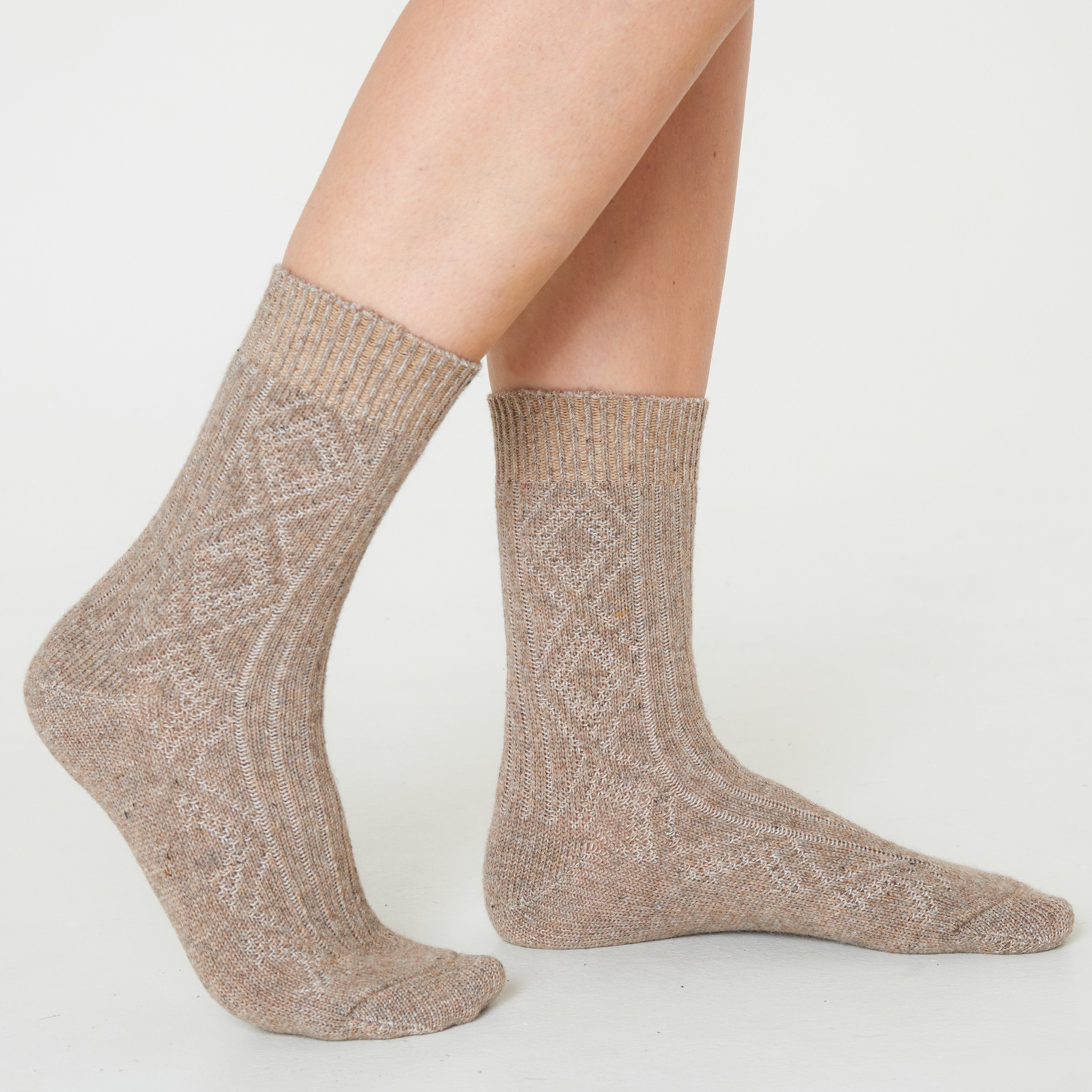 CityComfort Ladies Socks - Beige/Brown - Pack of 2 - Get Trend