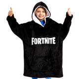 Fortnite Oversized Hoodie Blankets for Boys Fleece Extra Long Warm Wearable Hooded Poncho for Kids and Teens 14+, Gamers Gifts