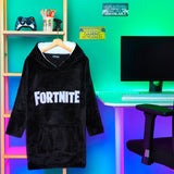 Fortnite Oversized Hoodie Blankets for Boys Fleece Extra Long Warm Wearable Hooded Poncho for Kids and Teens 14+, Gamers Gifts