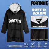 Fortnite Oversized Hoodie Blankets for Boys Fleece Extra Long Warm Wearable Hooded Poncho for Kids and Teens 14+, Gamers Gifts