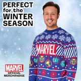 Marvel Christmas Jumper for Men Teenagers Warm, Cosy,Funny - Official Merchandise