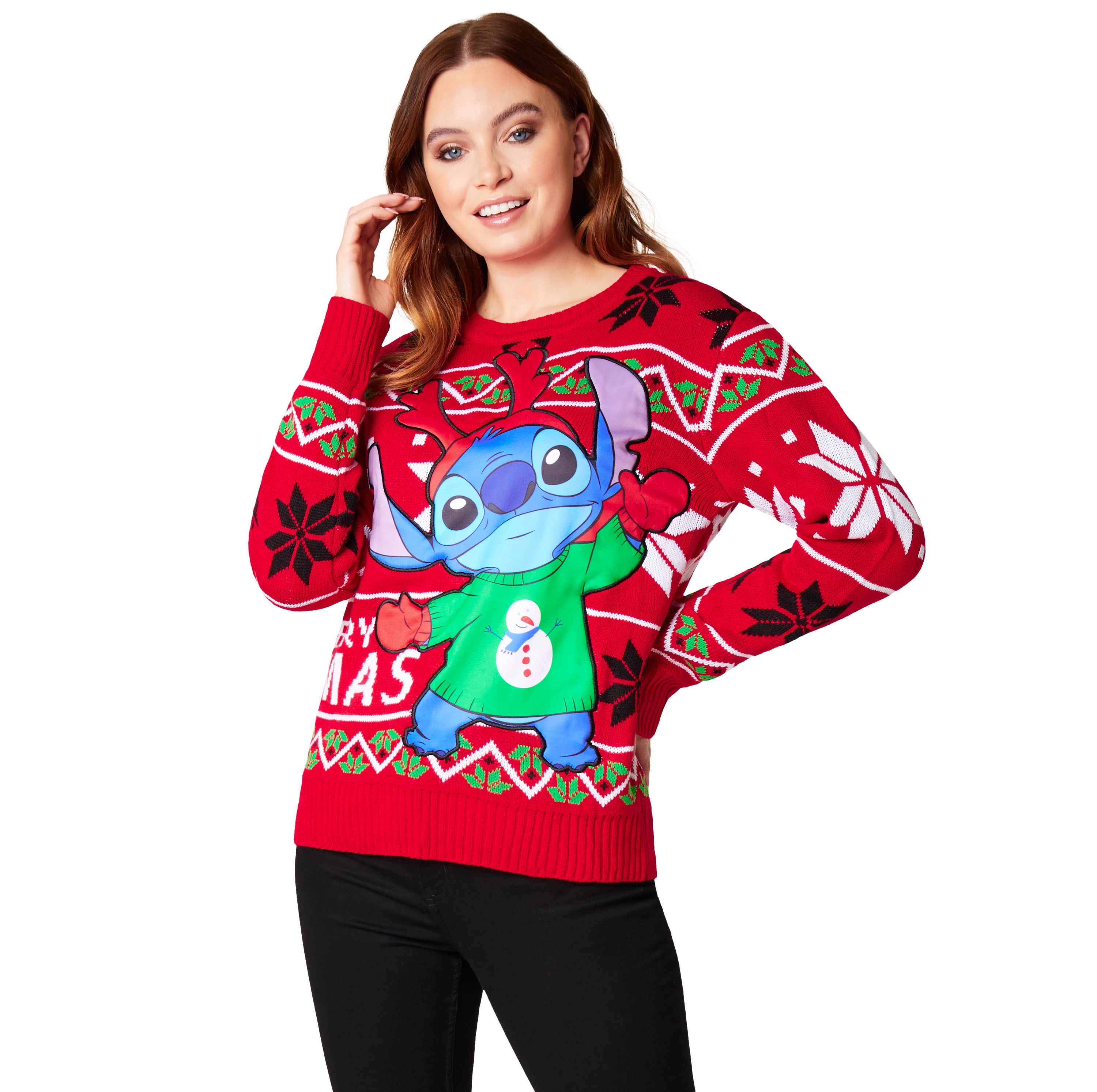 Disney Stitch Womens Christmas - Red Stitch - Get Trend