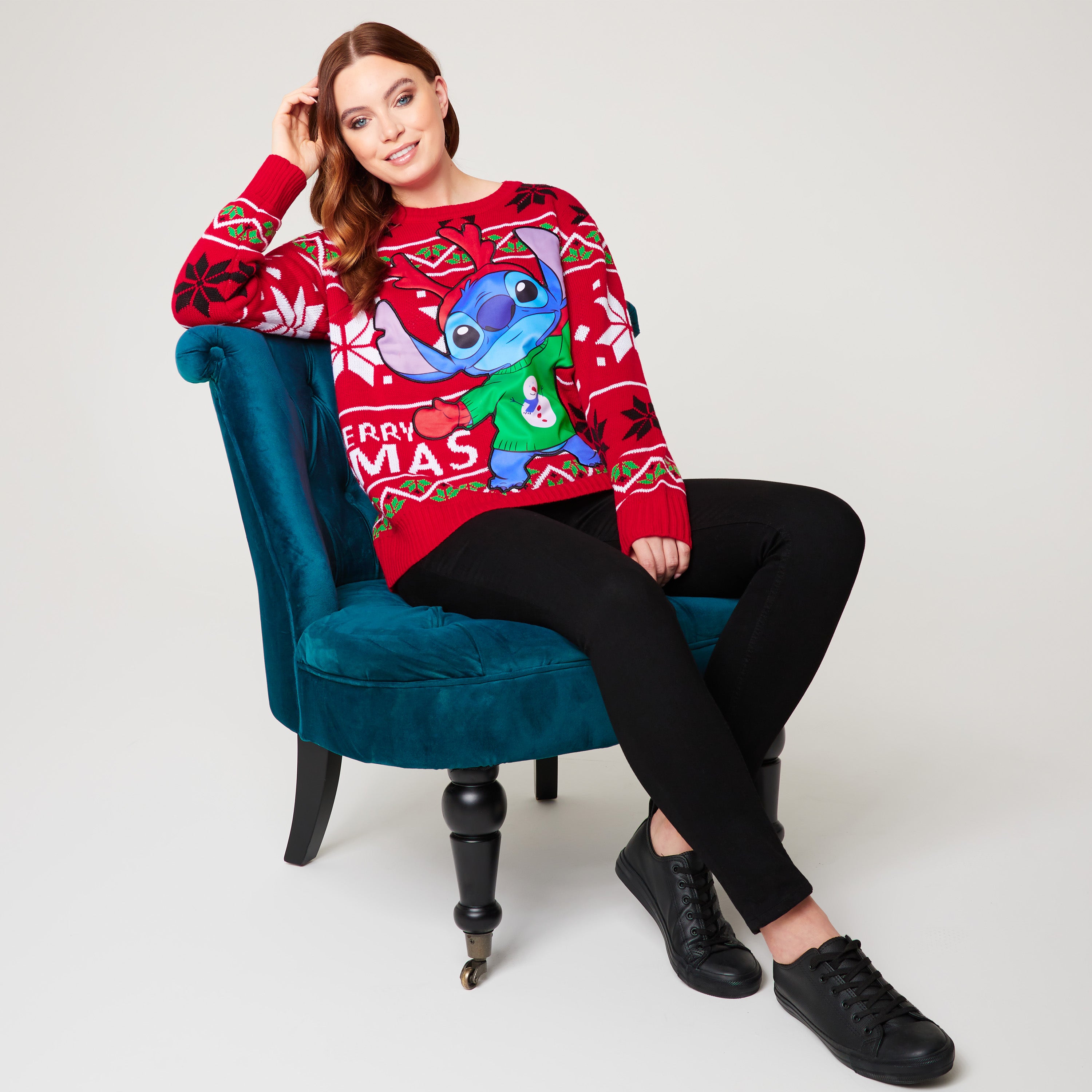 Disney Stitch Womens Christmas - Red Stitch - Get Trend