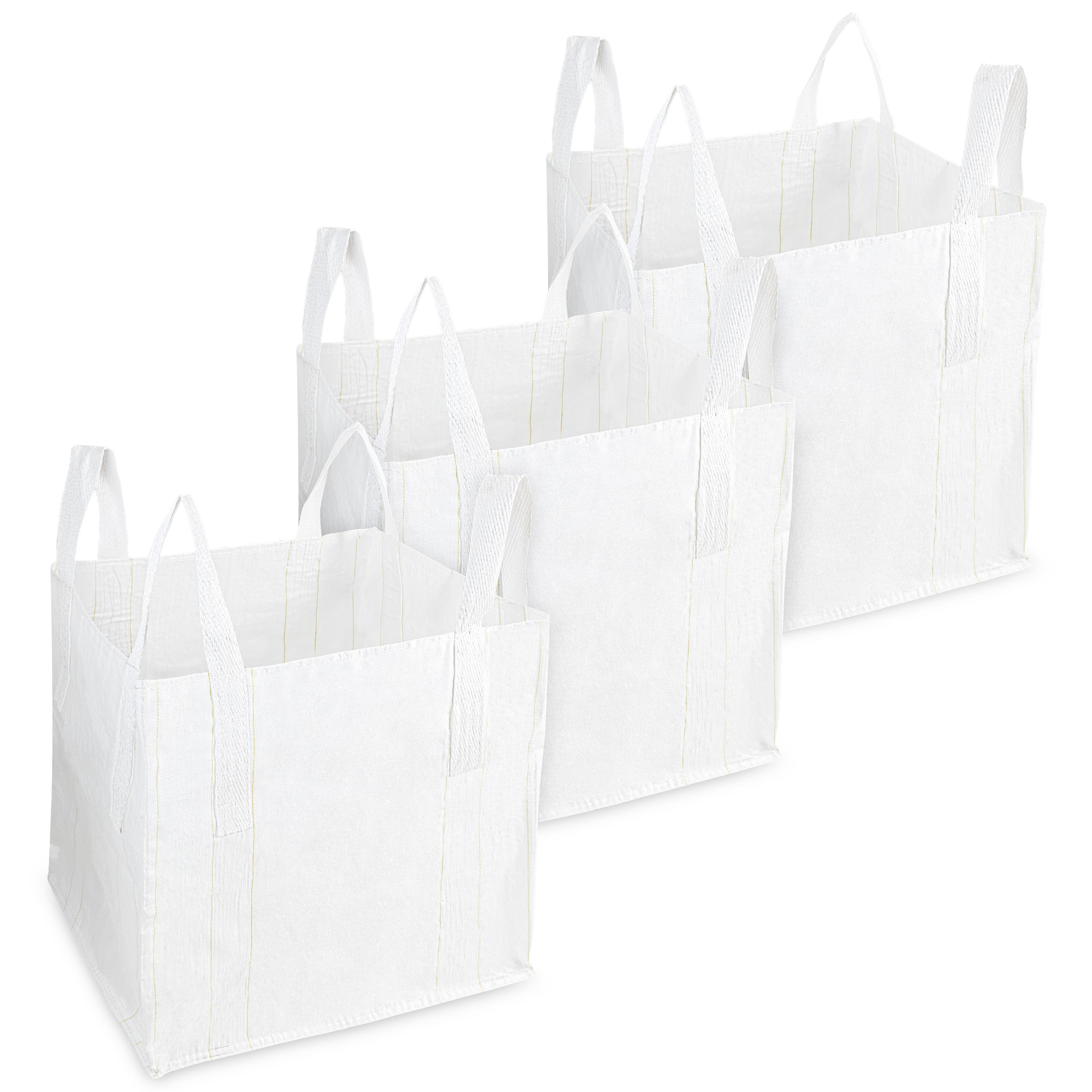 Deco Express Garden Waste Bags - Heavy Duty Bags - White 1T - 3 Pack - Get Trend