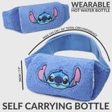 Disney Stitch Wearable Hot Water Bottle Belt Soft Plush Wrap Around Hot Water Bottle Pouch with Hand Pockets 0.8L