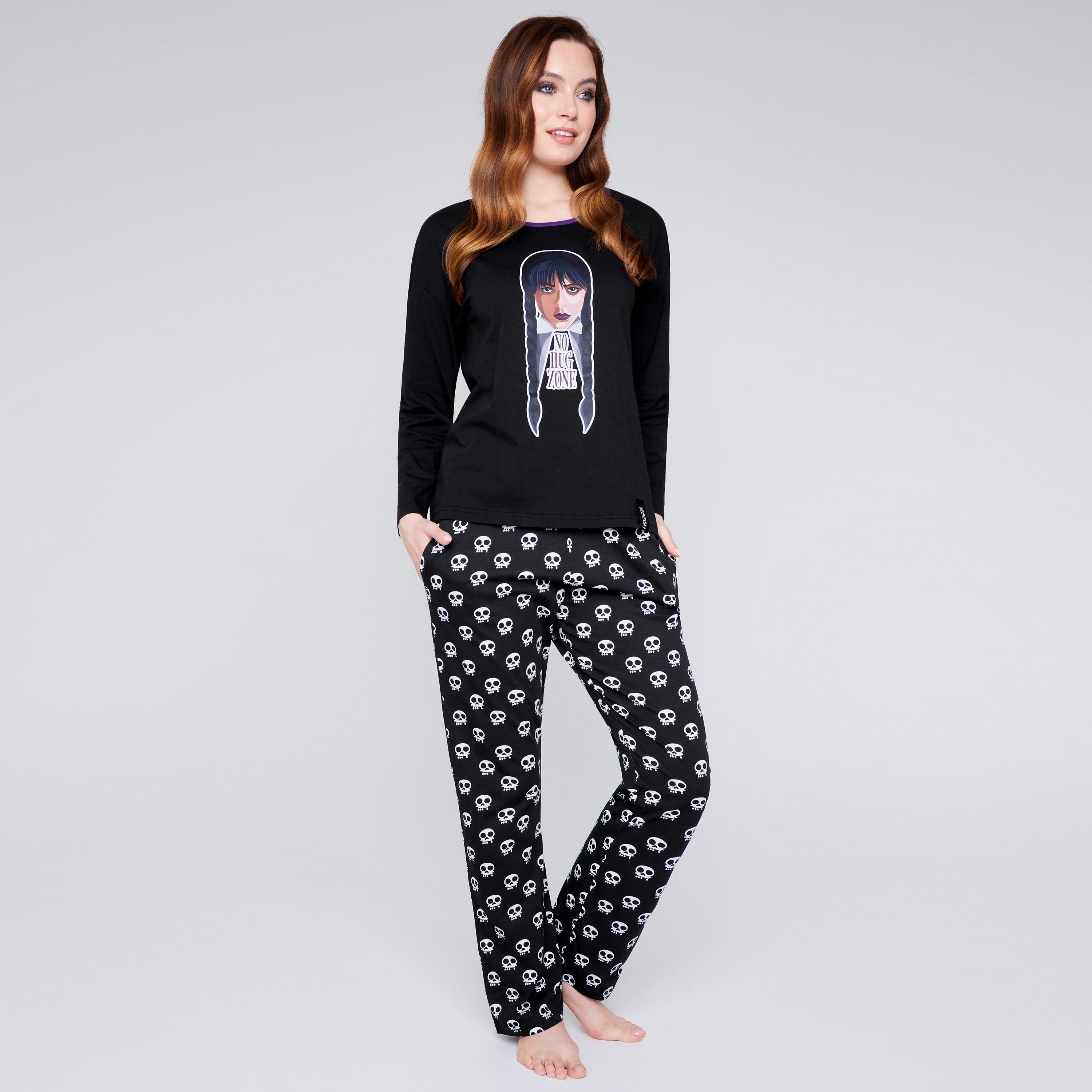 Wednesday Ladies Pyjamas Set - Black/Wednesday - Get Trend