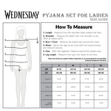 Wednesday Ladies Pyjamas Set - Black/Wednesday - Get Trend