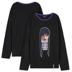 Wednesday Girls Pyjamas - Long Sleeve & Bottoms PJs - Black/Wednesday - Get Trend