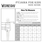 Wednesday Girls Pyjamas - Long Sleeve & Bottoms PJs - Black/Wednesday - Get Trend