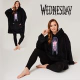 Wednesday Blanket Hoodie for Women and Teenagers - Black - Get Trend